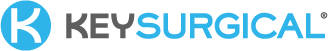 Musta ja sinisega KeySurgical logo