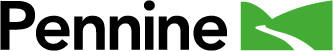 Musta värvusega Pennine logo