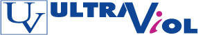 Sinise ja lillaga Ultra-Viol logo